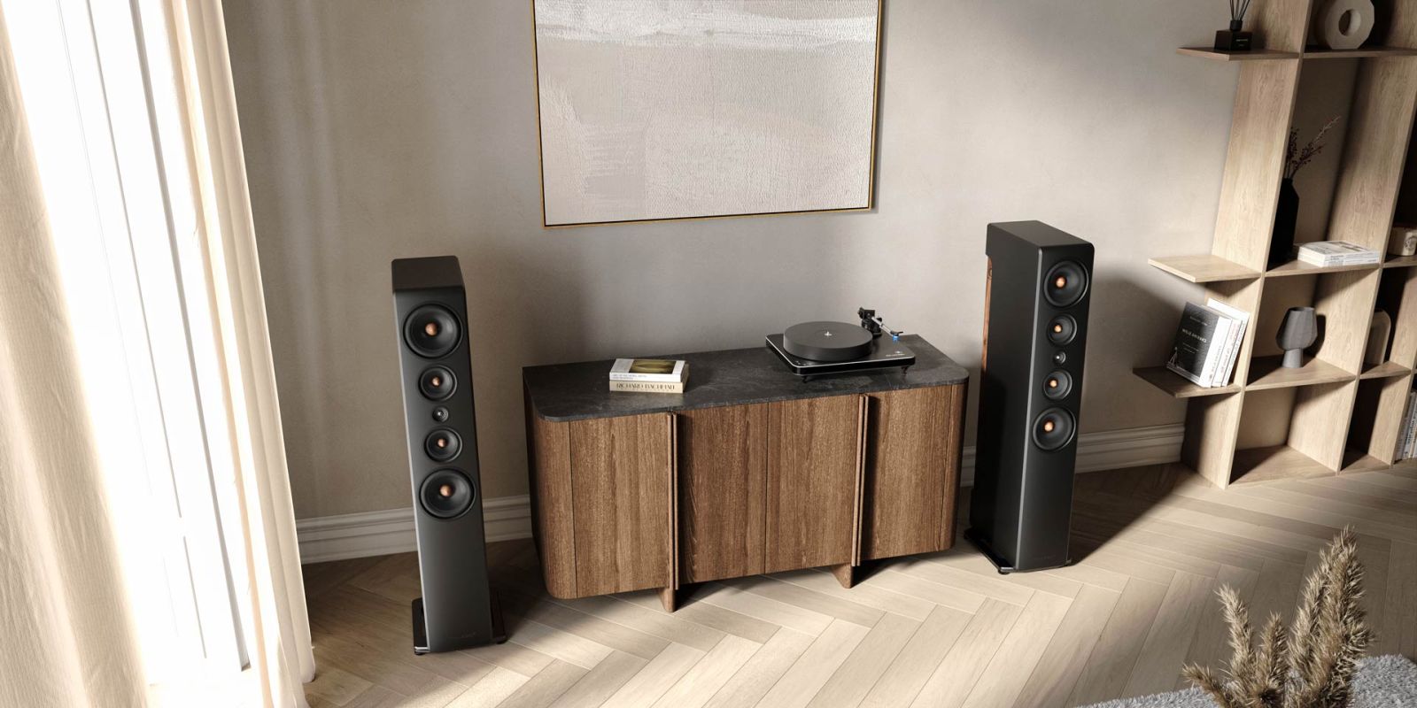 Ceterra 70 R Black Edition in living room top view